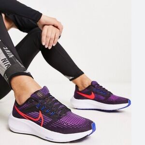 Nike Air Zoom Pegasus 39 Running Sneakers Womens Sz 6.5 in Black Purple.